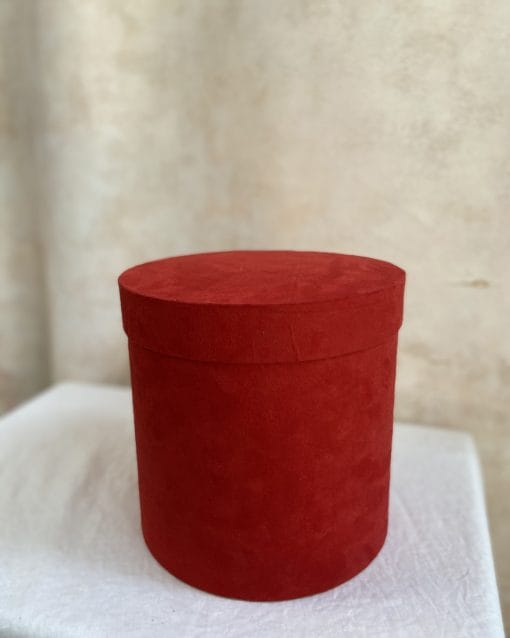 Box Redonda <br>Camurça G <br>Cereja