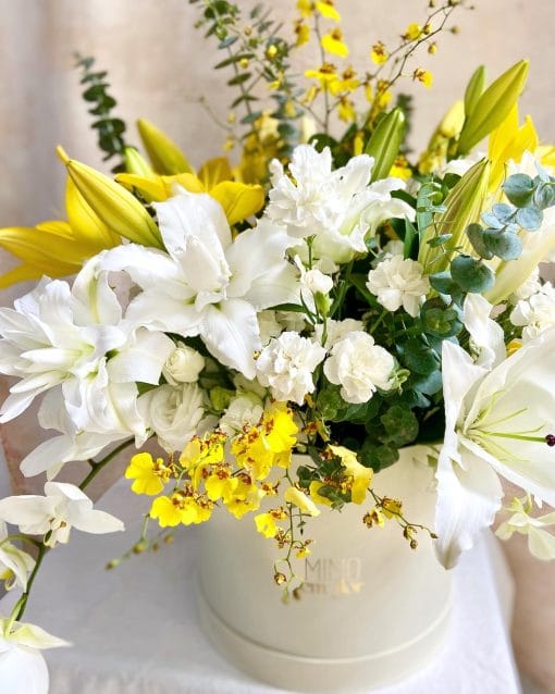 Box GG Marfim<br> Orquídeas e Lírios <br> Branco, Verde e Amarelo - Image 3