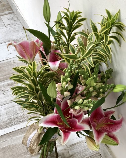 Buquê <br>Tons de Pink e Verde G