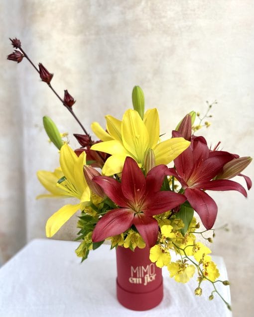 Box Pétit Cereja<br> Lírios e Orquídeas