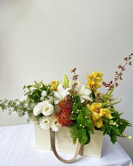 Bolsa Alça de Couro G <br>Orquídeas e Proteas - Image 2