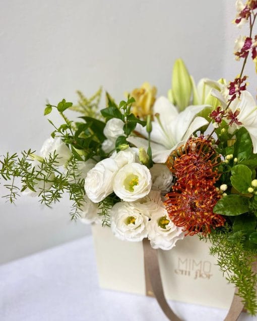 Bolsa Alça de Couro G <br>Orquídeas e Proteas - Image 3