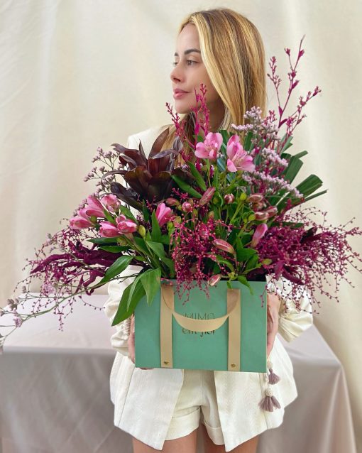 Bolsa M <br> Fúcsia e Tons de Rosa - Image 2