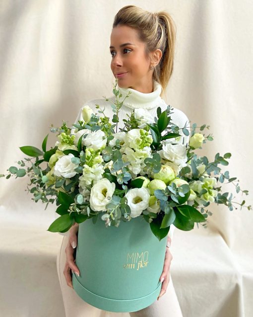 Box G Tiffany <br> Arranjo Clássico Branco e Verde