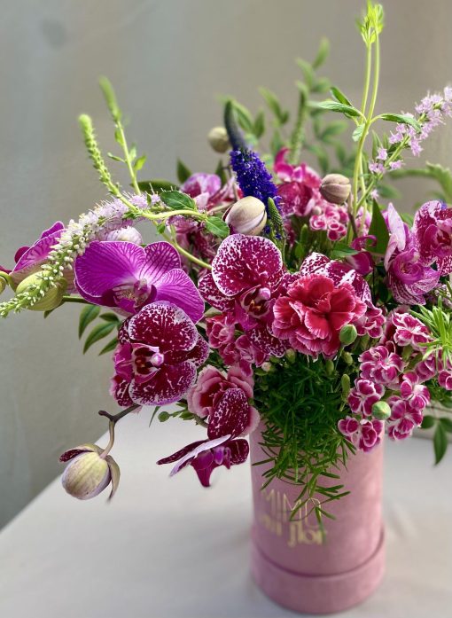 Box Pétit de Camurça <br>  Orquídeas e Verônicas - Image 2