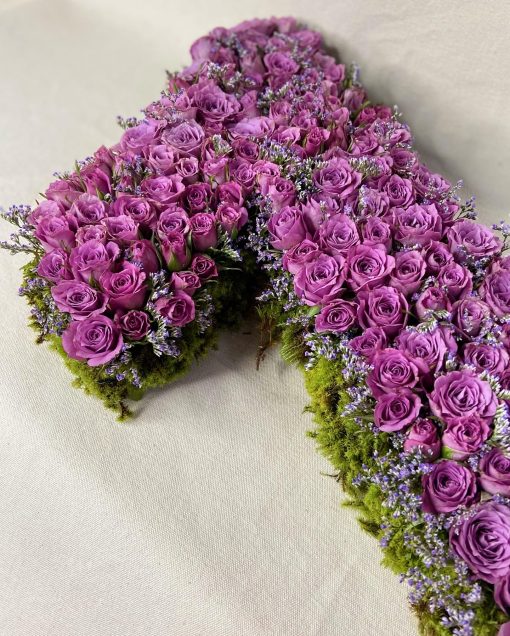 Número 1 (52cm)  <br> Rosas Lilás - Image 2