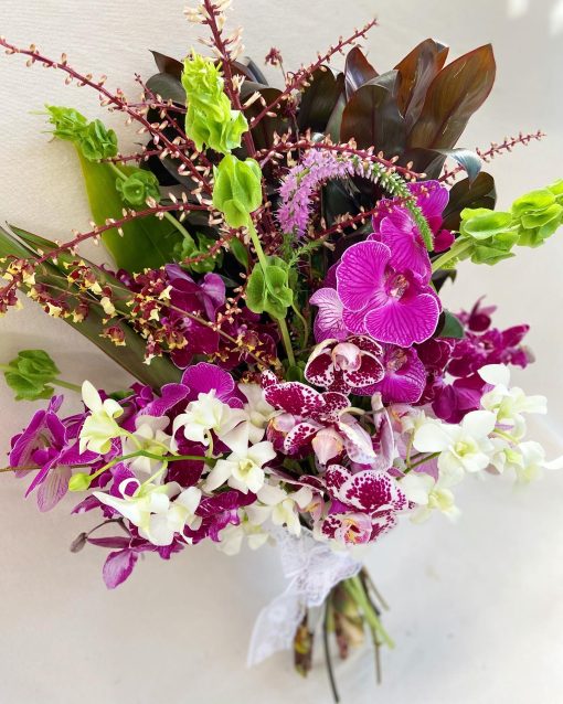 Buquê M <br> Orquídeas e Folhagens