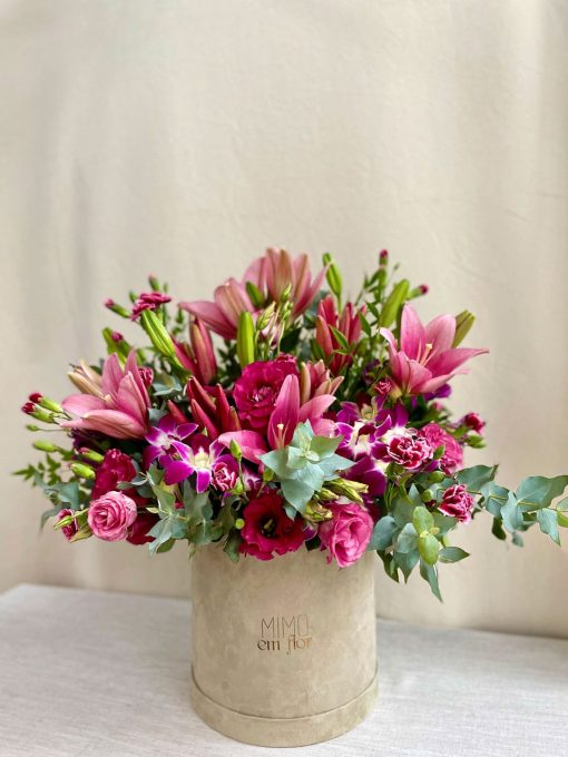 Box G de Camurça <br> Lírios, Lisianthus, Orquídeas - Image 2