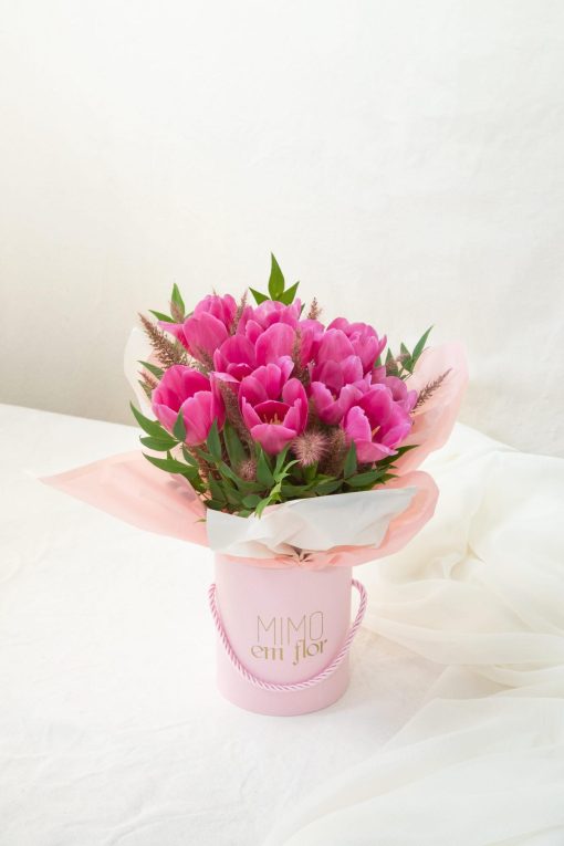 Box P com Tulipas Pink