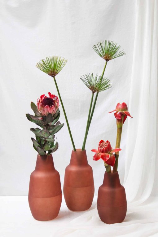 Kit Décor l Trio Vasos Foscos Tropical Chic