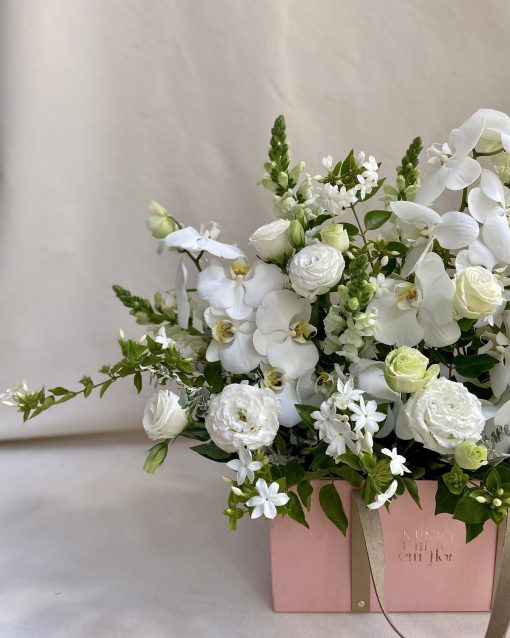 Bolsa Alça de Couro G Orquídeas brancas - Image 4