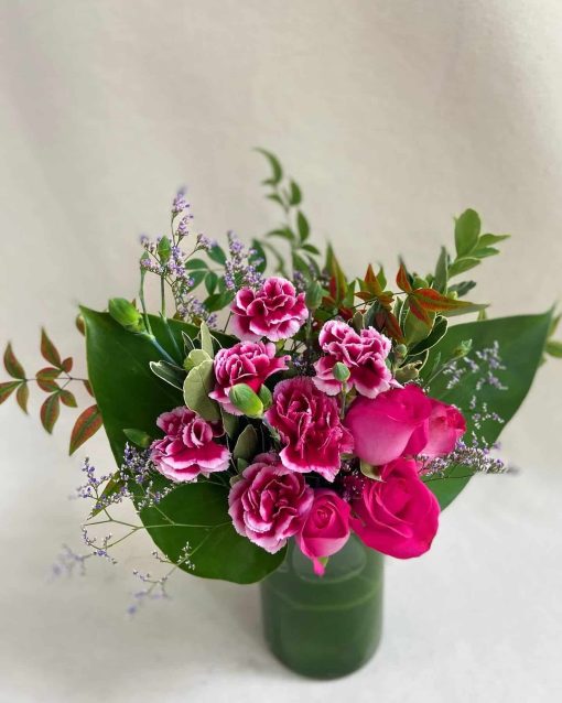 Cilindro de Vidro P <br> Pink e Verde