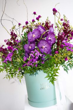 Box G tiffany com arranjo  em roxo e orquídeas  (mais boxes disponíveis) - Image 3